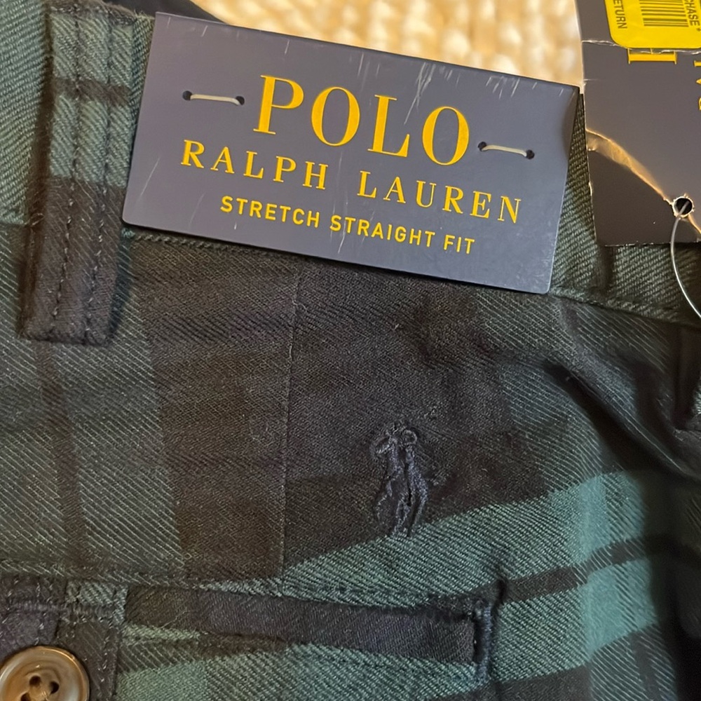 Polo by Ralph Lauren Men's Tartan Chinos - Black and Green - Picture 6 of 12